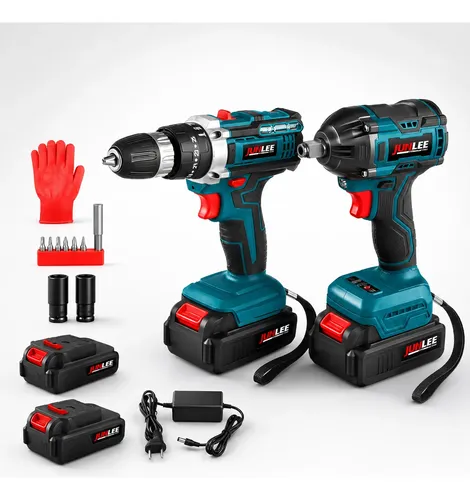 Kit Ferramentas 48v Furadeira Chave Impacto 2 Baterias