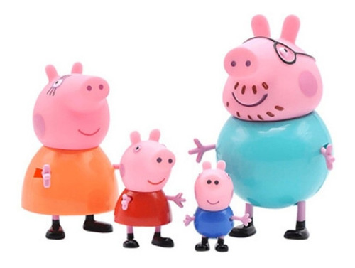 Imagem 1 de 4 de Bonecos Família Da Peppa - Kit Com 4 Figuras - Sunny 2301