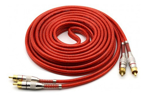Imagem 8 de 8 de 3 Cabos Rca 1 Metro + Cabo Rca 5 Metro Vermelho