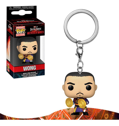 Funko Pop Llavero Wong Doctor Strange Multiverso De Locura Color Wong / Multiverse Of Madness / Keychain