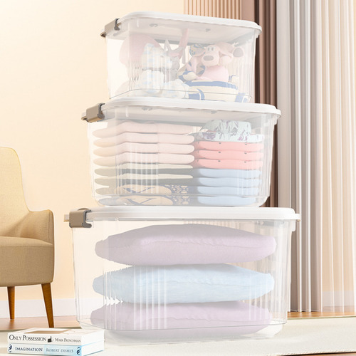 Caja De Almacenamiento Apilable De 20 Litros Para Ropa, Jugu