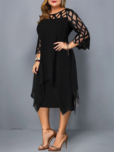Vestido Plus Size Festas Casamentos Elegante Renda Malicisio