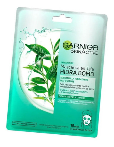 Mascarilla Hidratante Tela Garnier Hidra Bomb Matificante