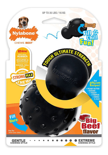 Nylabone® Strong Chew Rubber Cone Negro Wolf Big Beef 16kg