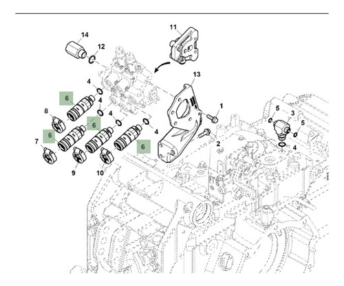Conexion Rapido Hidraulico John Deere 6100d 6403 6603
