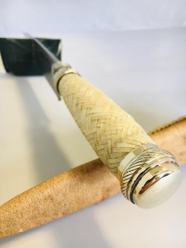 Imagen 5 de 6 de Cuchillo Artesanal 15 Cm C/crudo /acero Inox 440 Y Alpaca.