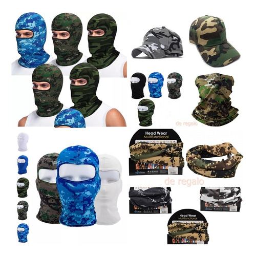 Pasamontañas Pixelado ,camuflado + Gorro Camuflado + Regalo 