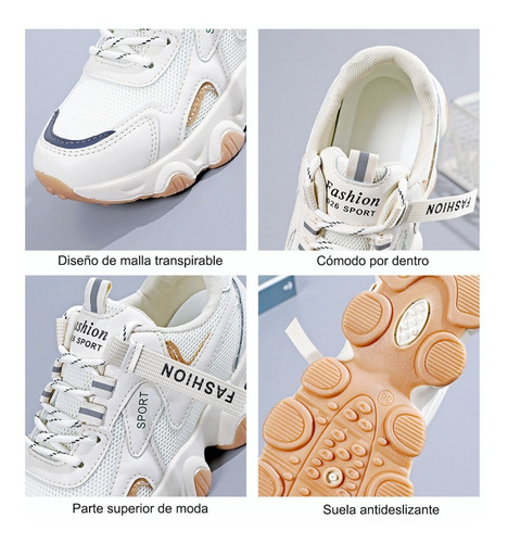 Zapatos De Tenis Cómodos Con Plataforma Informal Para Mujer