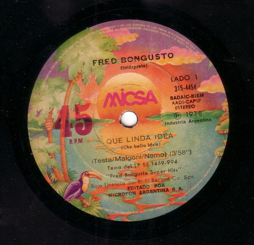 Fred Bongusto Set De 5 Discos Simples Pvl