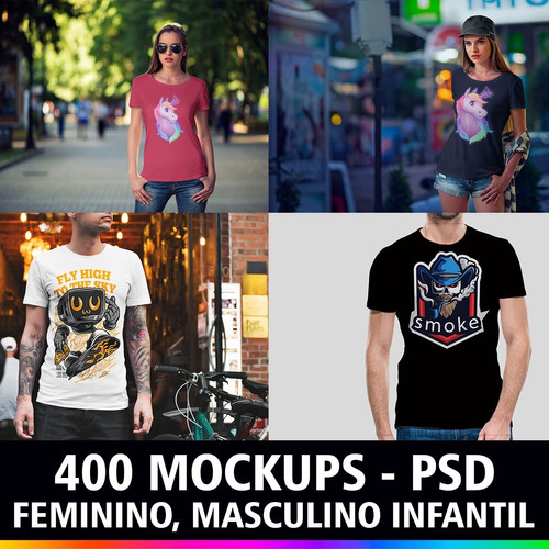 Mockups 100% Editável Psd Foto Realista Camisetas Unisex