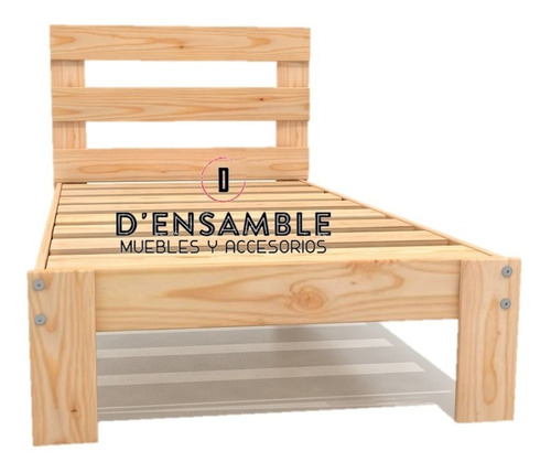 Cama Individual Base Madera 