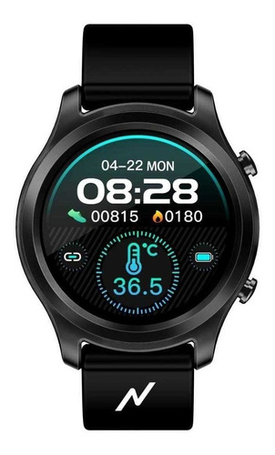 Smartband Noga NG-SW05 1.3" caja de metal plateada, malla rosa de tpu