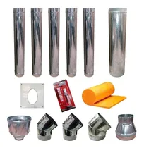 Comprar Salamandras Tromen Kit 6  Instalación Acero Pared Accesorios