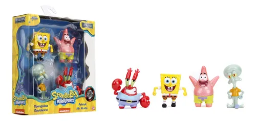 Bob Esponja 2.5 4-pack De Figuras Fundidas A Presion, Jugue
