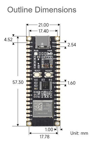 Placa De Desarrollo Esp32-c6-m, Microcontrolador Wifi 6 Esp-