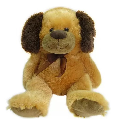 Perro Marron Lynch Peluche Grande 50cm Con Moño Funnyland