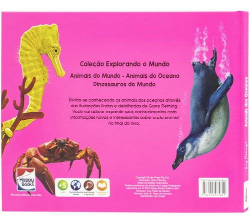 Explorando O Mundo: Animais Do Oceano, De Lake Press. Editorial Happy Books, Tapa Mole En Português