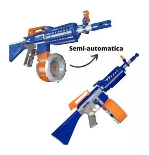 Arminha Brinquedo Menino Semi Automática Metralhadora Dardo