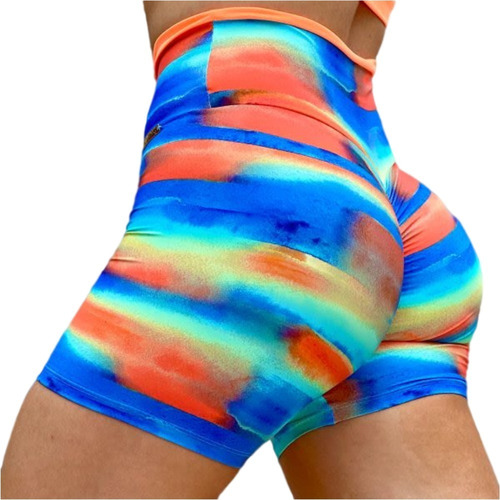 Imagem 2 de 5 de Short Com Franzido Efeito Levanta Bumbum Ref. 232