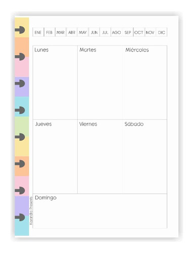 Repuesto Cuaderno Inteligente, Planner Semana A La Vista