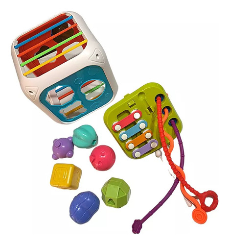 Brinquedo Para Bebe Montessori Cubo Educativo Didático 