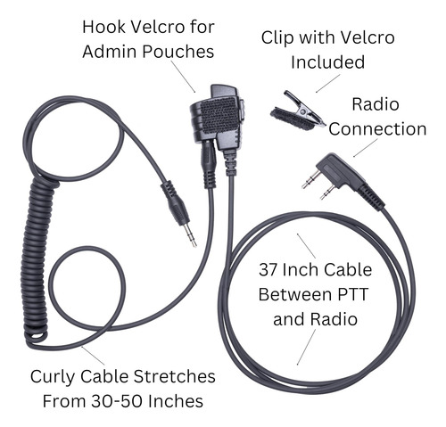Cable Push-to-talk Con Adaptador De Audio De 3,5 Mm - Botón