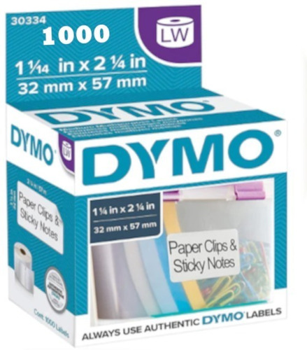 Etiquetas Térmicas Dymo 30334 32x57 1000 Etiquetas Importada