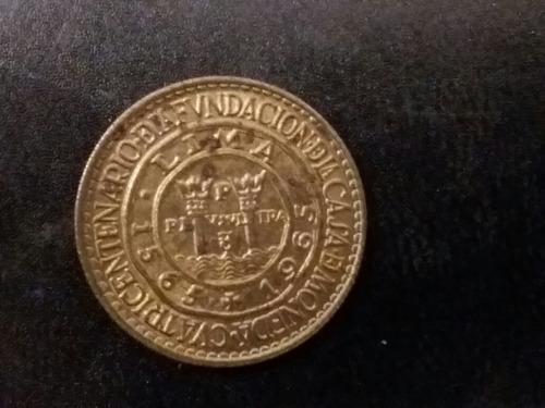 Moneda Peru 1/2 Sol 1965 Conmemorativa (x345.