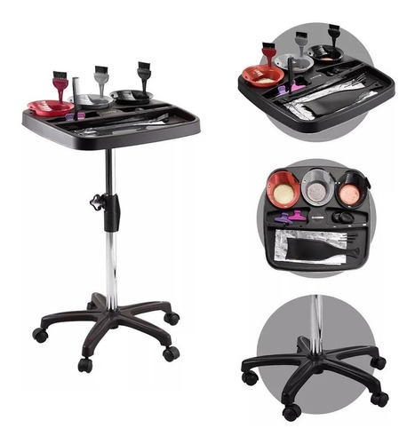 ¡Carrito para colorear y kit de cuencos con pinceles! - Color negro Dompel