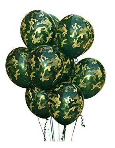 Globos De Camuflaje. 24 Por Paquete. Látex De Alta Calidad D