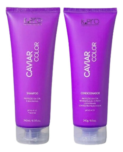 Kit Profissional Para Cabelos Coloridos Kpro Caviar Color