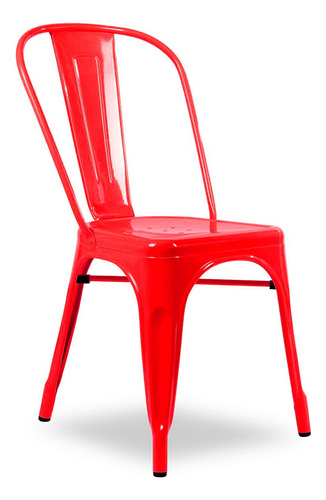 Pack 4 Sillas Tolix Color Rojo, Comedor, Evento, Restaurant