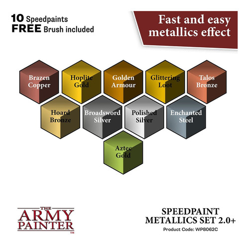 The Army Painter Speedpaint Metallics Set 2.0