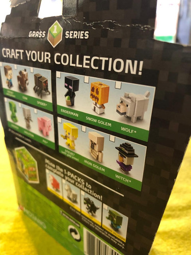 Minecraft Mini Figures Steve Cow Spider Mattel Grass Series