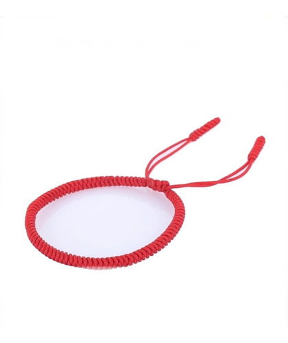 Pulsera Tibetana Roja, Hecha A Mano, (proteccion) Diámetro 18 Cm Largo 18