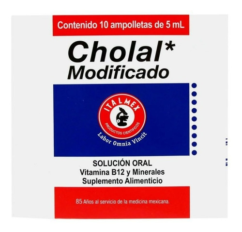 Cholal Modificado, Vitamina B12 Y Minerales Sabor Sin Sabor
