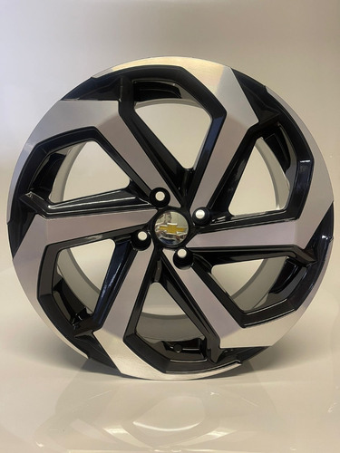 Roda Aro 17 4x100 Tarantula Esportivas Bar Jogo + Bicos Cor Preto Diamantado Chevrolet