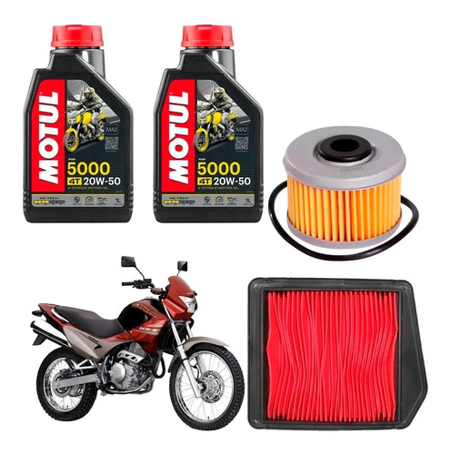 Kit Service Honda Falcon Nx 400 Motul 3000 + Filtros Sia++