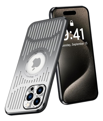 Funda Magnetica Para iPhone 15 Pro Max Buena Disipacion De C