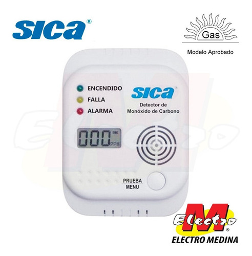 Detector Monoxido Carbono Digital Co Sica Electro Medina