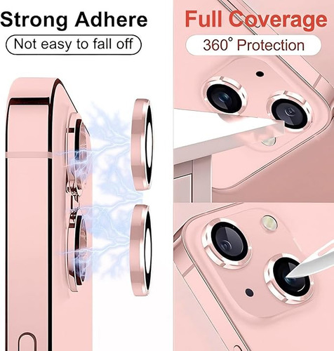 Protector Lente De Camara Metálico Para Iphone / Iphone Plus Rosa Iphone 14 / 14 Plus