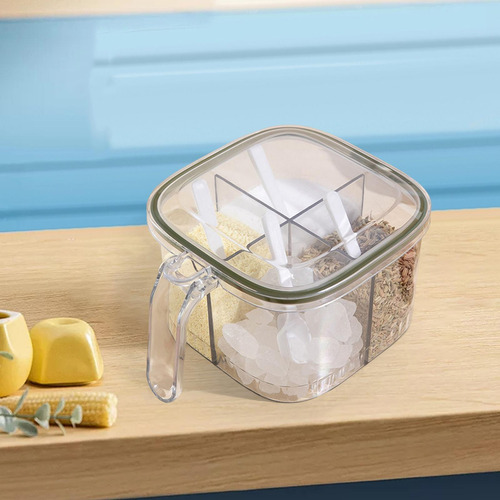 Caja De Condimentos 4 Compartimentos De Almacenamiento Botes