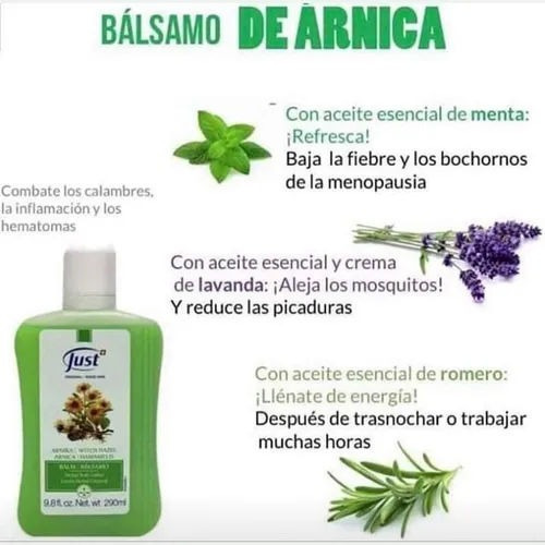 Bálsamo Swiss Just Moretones Calambre Cirugía Hematoma P4y5