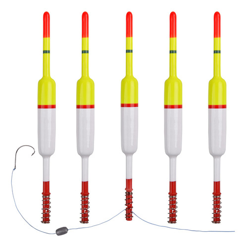 5 Pieza Flotador Pesca Bobbers Primavera Aparejo