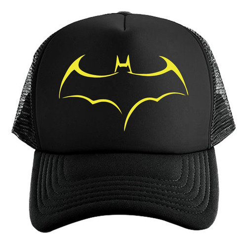 Gorra Black Unisex De Malla Batman Logo Silueta Dark Knight