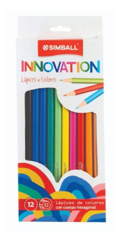 Lápiz Simball Innovation Nueva Línea Hexagonal X 12 Colores