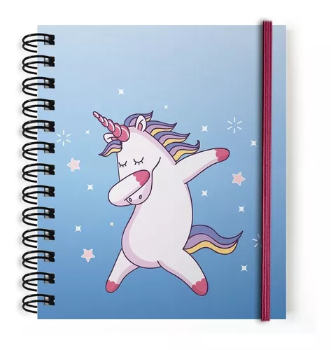 Caderno Elástico De Unicornio Desenho Promoção