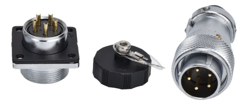 Conector De Avión Ws20 De 5 Pines Para Panel Hembra De Metal