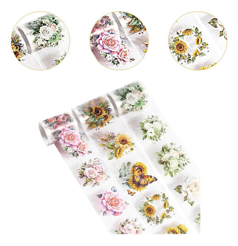 Conjunto De 3 Rolos De Fita Washi De Flores Para Artesanato
