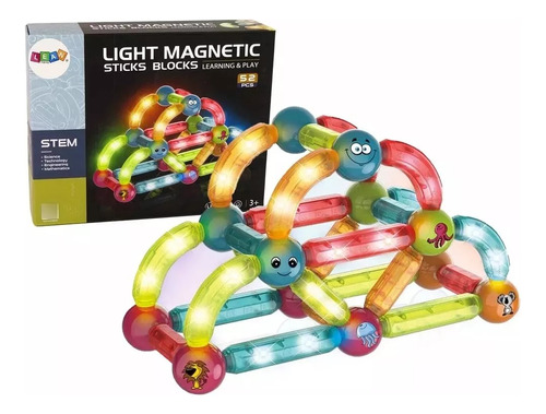 Juguete Didáctico Bloques De Varillas Magnéticos Para Niños